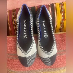 Rothy’s round toe plaid flats